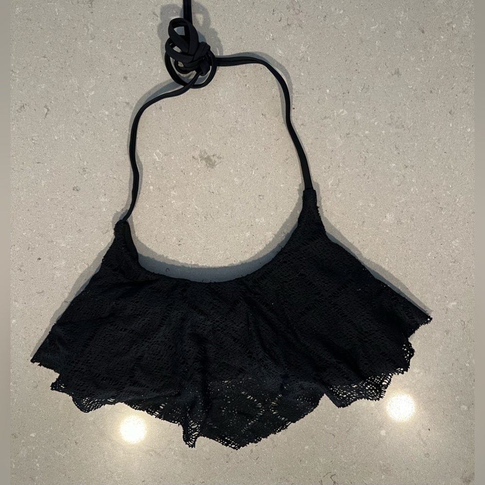 Mesh Black Bikini Top
